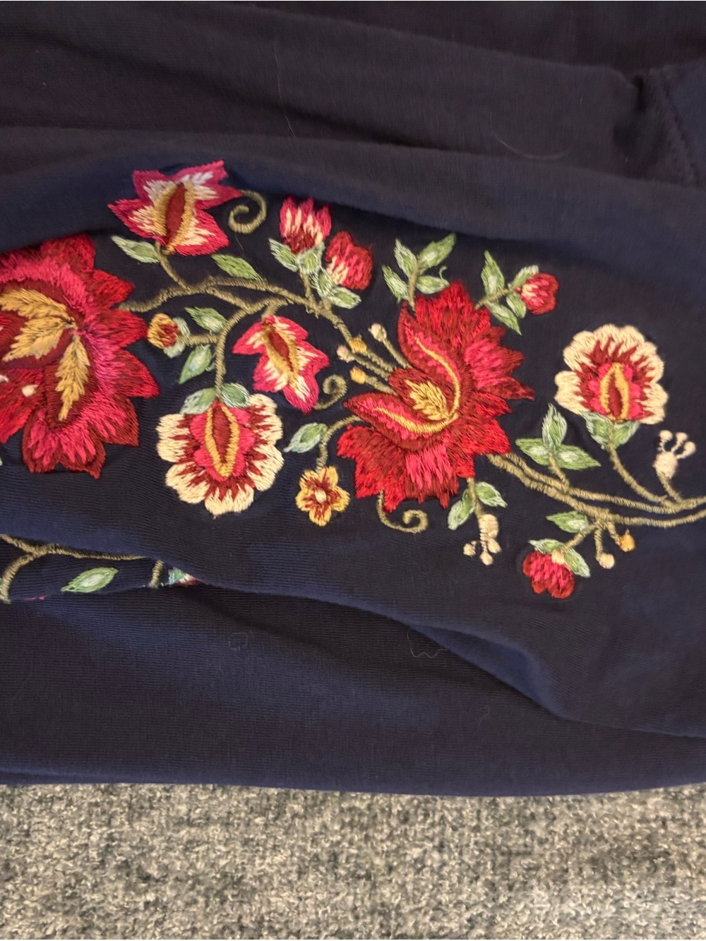 April Cornell Plum Leggings with Subtle Stitch Detail - Picture 2 of 2